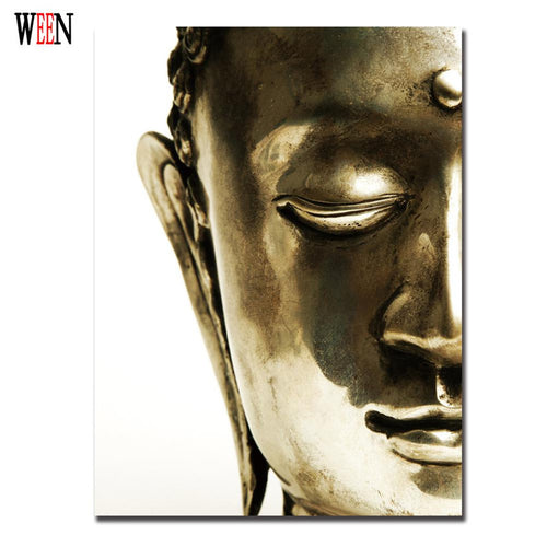 Golden Buddha Joss Canvas Art Meditation Painting Poster Vintage Modern 1Pc Frameless Poster Retro Cuadros Decoracion Infantiles