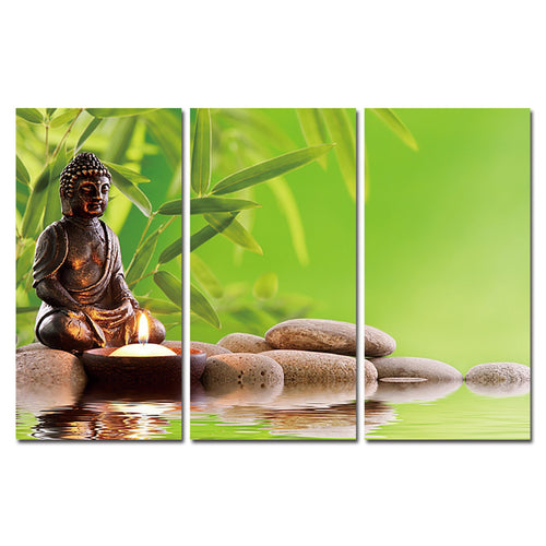 Joss Cuadros Decoracion Buddha Canvas Printings Wall Pictures For Living Room Meditation Paintings 3 Panels Posters and Prints