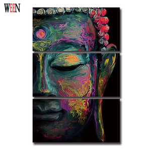 3pcs buddha art canvas painting Wall art abstract buddha meditation painting Picture Canvas poster Modern living room Decorative