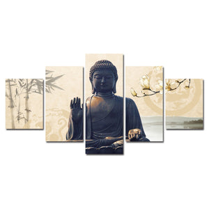 Wall Pictures For Living Room Buddha Meditation Wall Art serenity 5Pcs Canvas Painting Decorative Art tableau decoration murale