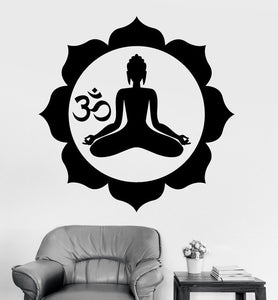 Mandala Wall Sticker Home Decal Buddha Yin Yang Floral Yoga Meditation Vinyl Decal Wall Art Mural Home Decor Decoration D175