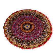 80*80cm Large Mandala Floor Pillows Round Bohemian Meditation Cushion Cover Ottoman Pouf cover case drop shipping