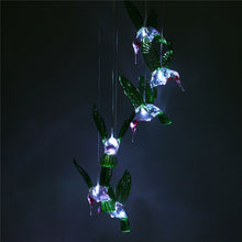 Solar Power Humming Bird LED Solar Light Lighted Yard Garden Path Led Outdoor Light Decoration Wind Chime Lamp White