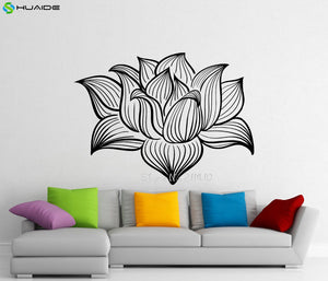 Lotus Flower Wall Decal Yoga Namaste Vinyl Sticker Home Meditation Room Decor Bathroom Bedroom Interior Wall Art Mural A488