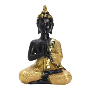 Exquisite Thai Buddha Statue Praying Sitting Meditating Figurine Sculpture Feng Shui Ornaments Crafts For Home Offfice Decor