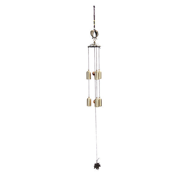 Retro 6 Bells Copper Wind Chimes Outdoor Garden Living/Yard Hanging Decorations Birthday Mascot Gifts for Friends