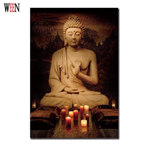Buddha Joss Decorative Pictures Meditation Painting Canvas Art Posters And Prints Modern Modern Cuadros Decoracion Infantiles