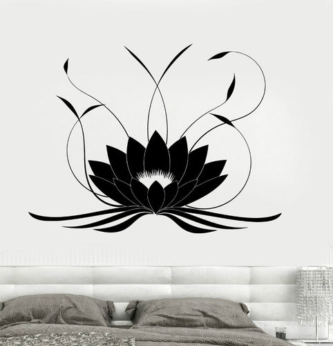 Plus size Lotus Flower Buddha Yoga Studio Meditate Decor Wall Sticker Vinyl Decal Vinyl Waterproof Bedroom Home Decor Mural D284