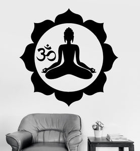 Buddha Meditation Mantra Zen Yoga Vinyl Decal Gym Home Decals PVC Wall stickers Removable Art wallpaper  Bedroom Showcase D265